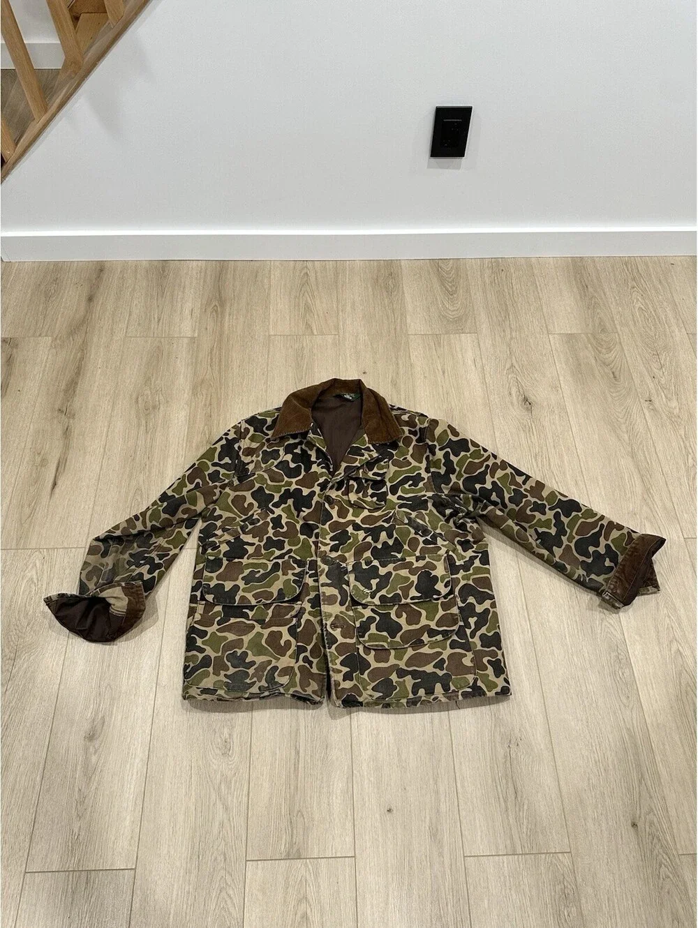 Vintage Red Head Bone Dry Jacket Mens Frog Camo Hunting Duck Field Coat Lined